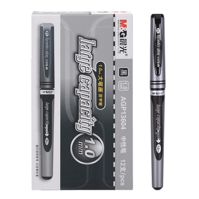 晨光 M&G AGP13604 拔盖中性笔 黑色 1.0mm 计价单位:盒